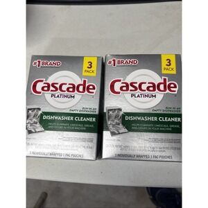 Cascade Platinum Dishwasher Cleaner, 3 count‎ 2 Boxes
